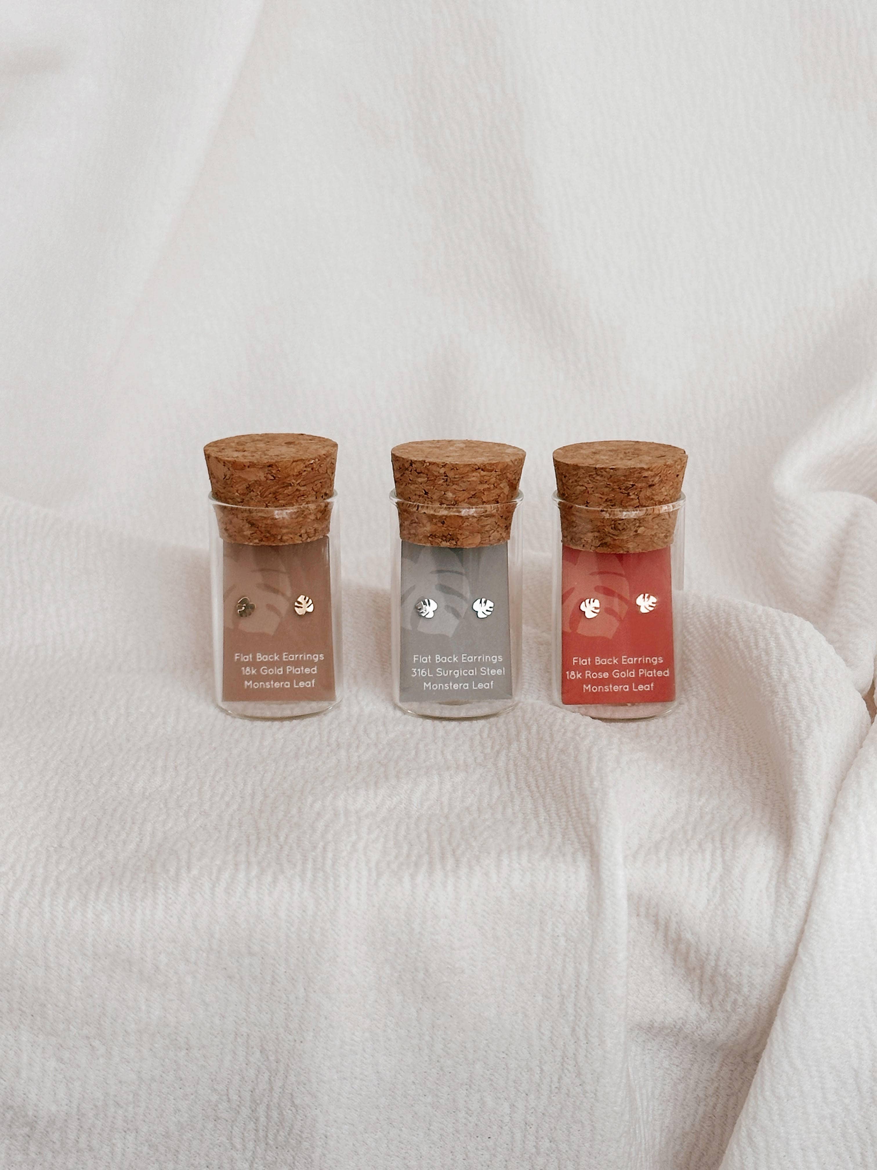 The Plant Social Flat Back Teeny Tiny Monstera Deliciosa Plant Studs available in Joshua Tree at JT Trading Post