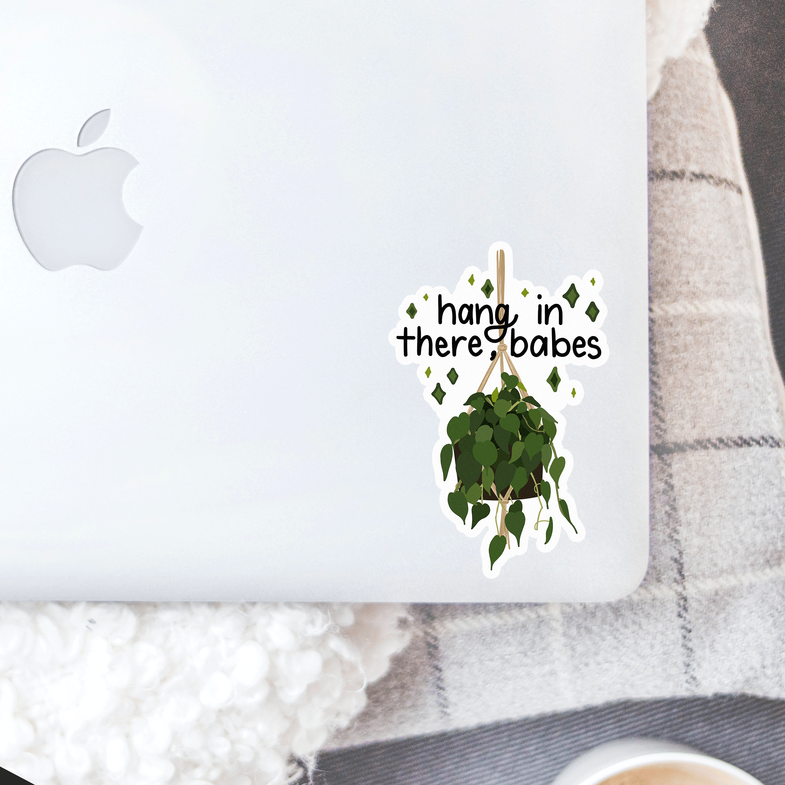The Plant Social Hang In There, Babes Sticker available in Joshua Tree at JT Trading Post
