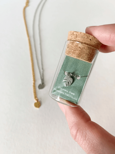 The Plant Social Monstera Deliciosa Charm Necklace