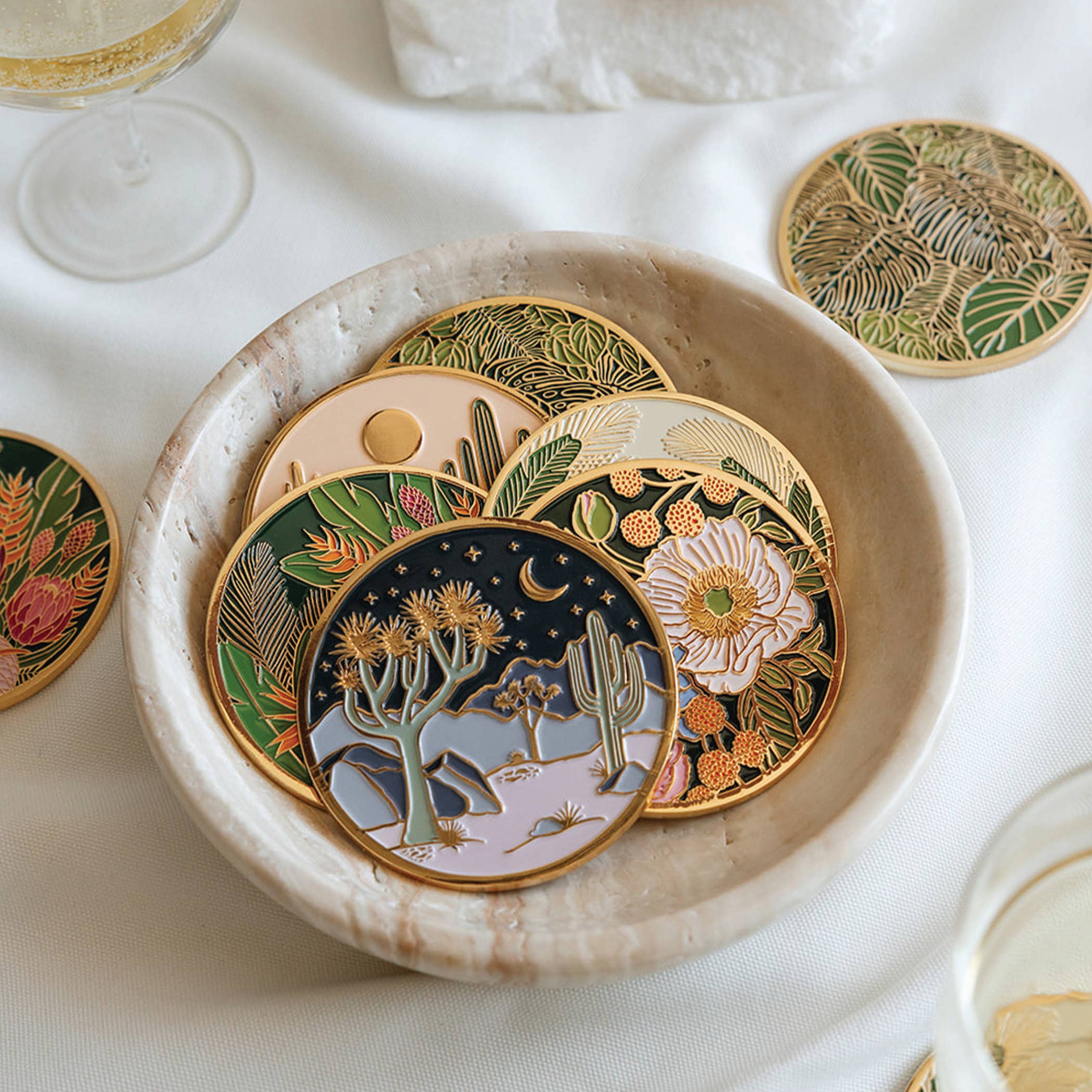 The Plant Social Moonlight Joshua Tree Luxe Coaster available in Joshua Tree at JT Trading Post