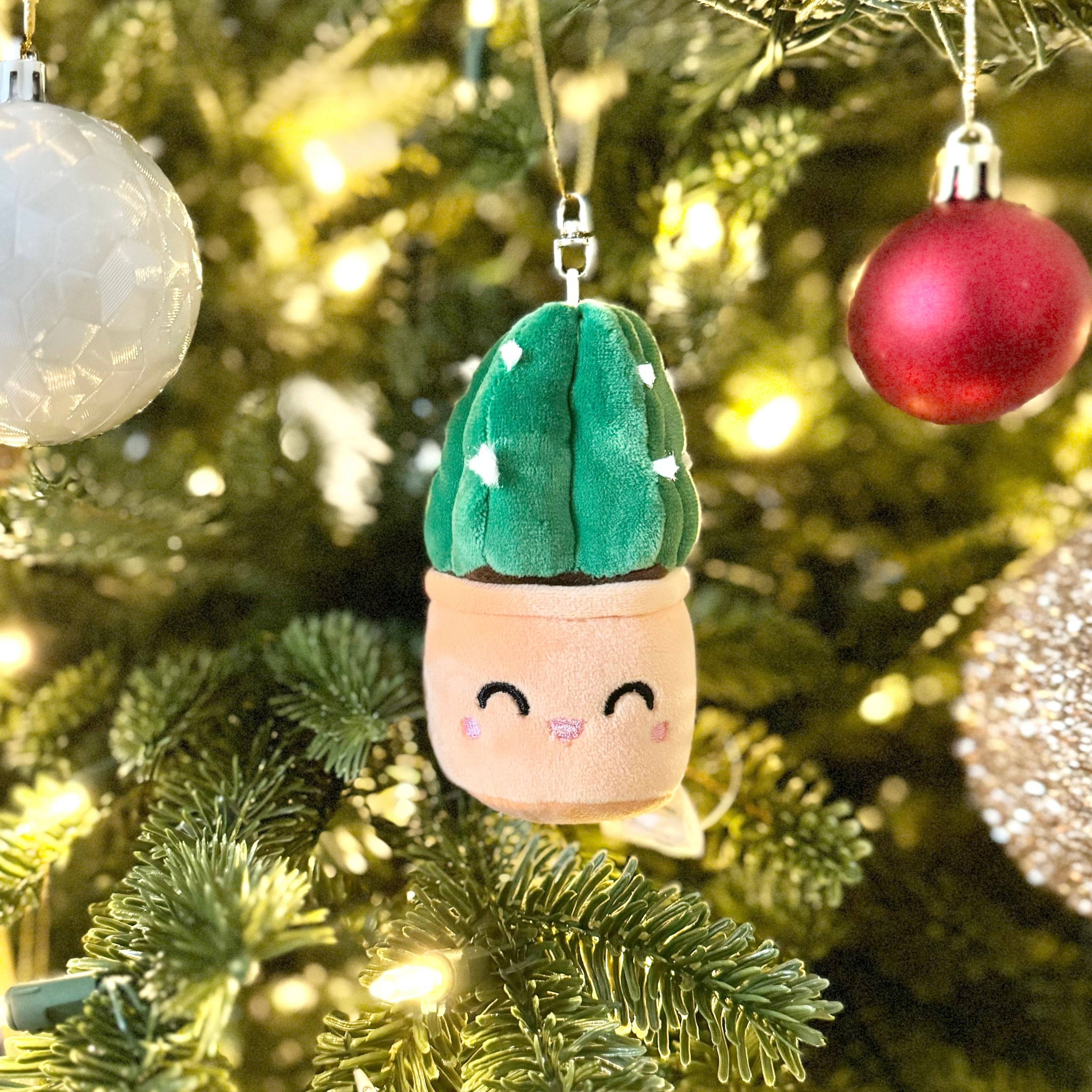 The Plant Social Plush Keychain: Cuddly Cactus
