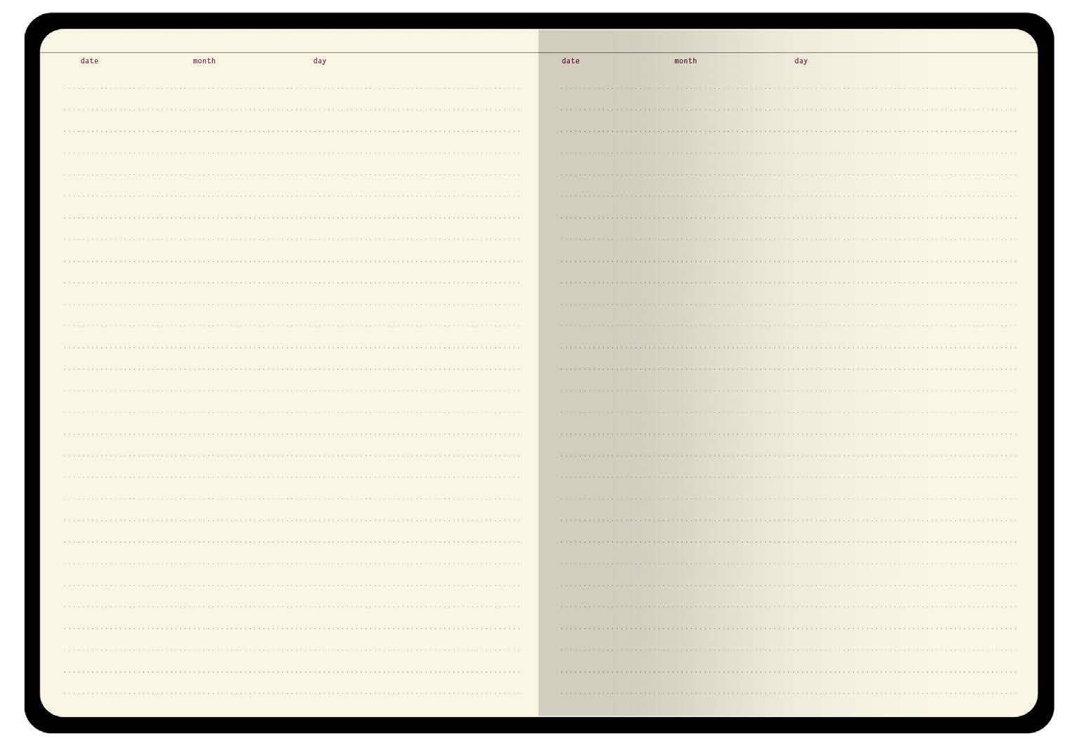 Tierra Magia A5 Vegan Leather Hardcover Daily Planner -Summer Greens 