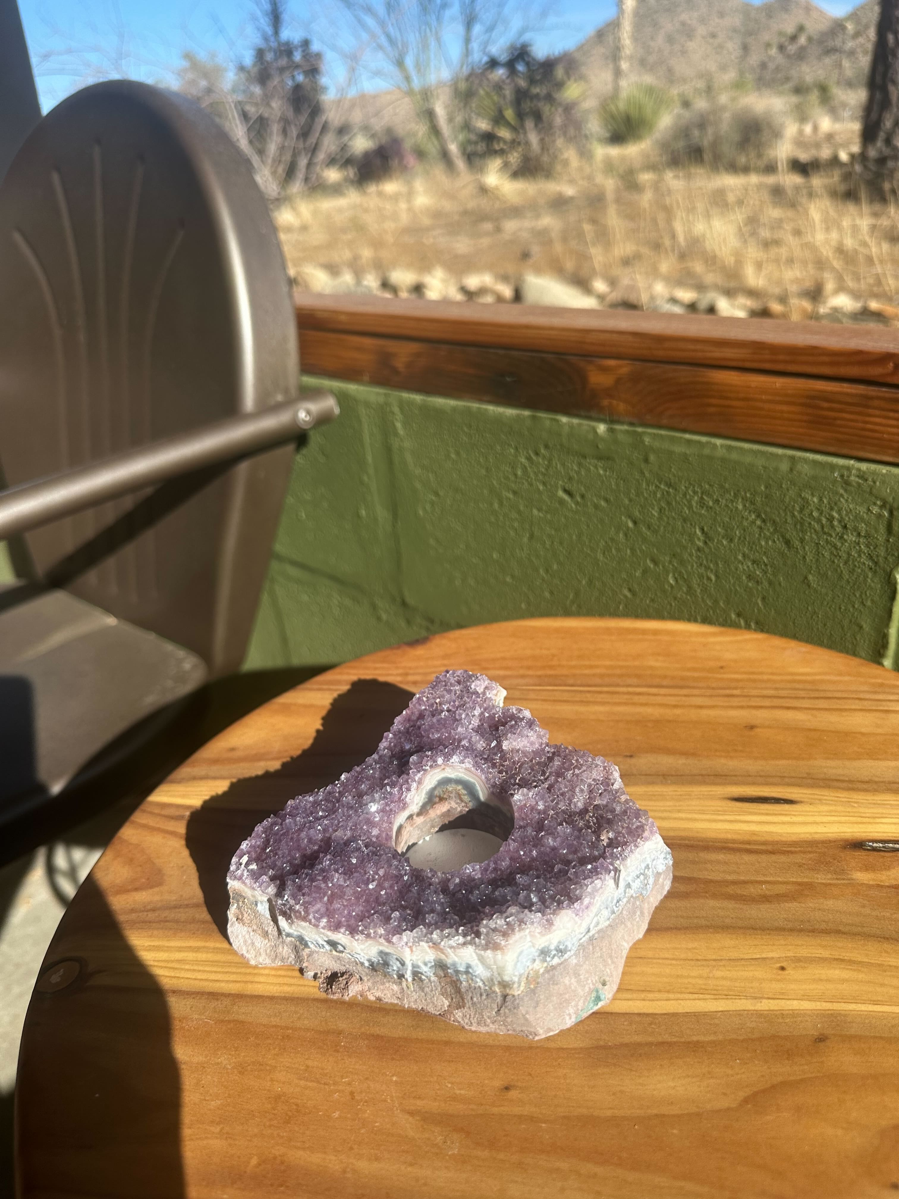 Tierra Magia Amethyst Candle Holder available in Joshua Tree at JT Trading Post