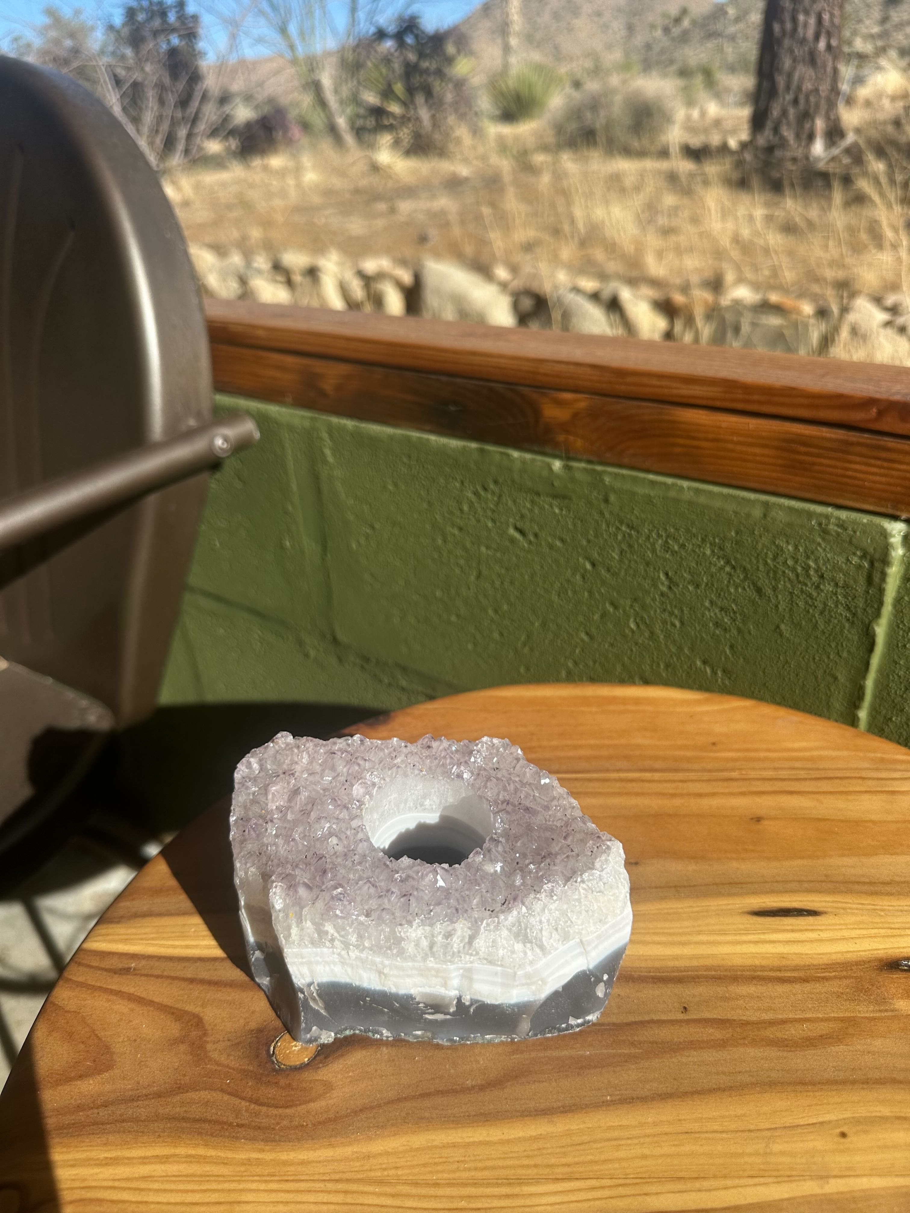 Tierra Magia Amethyst Candle Holder available in Joshua Tree at JT Trading Post
