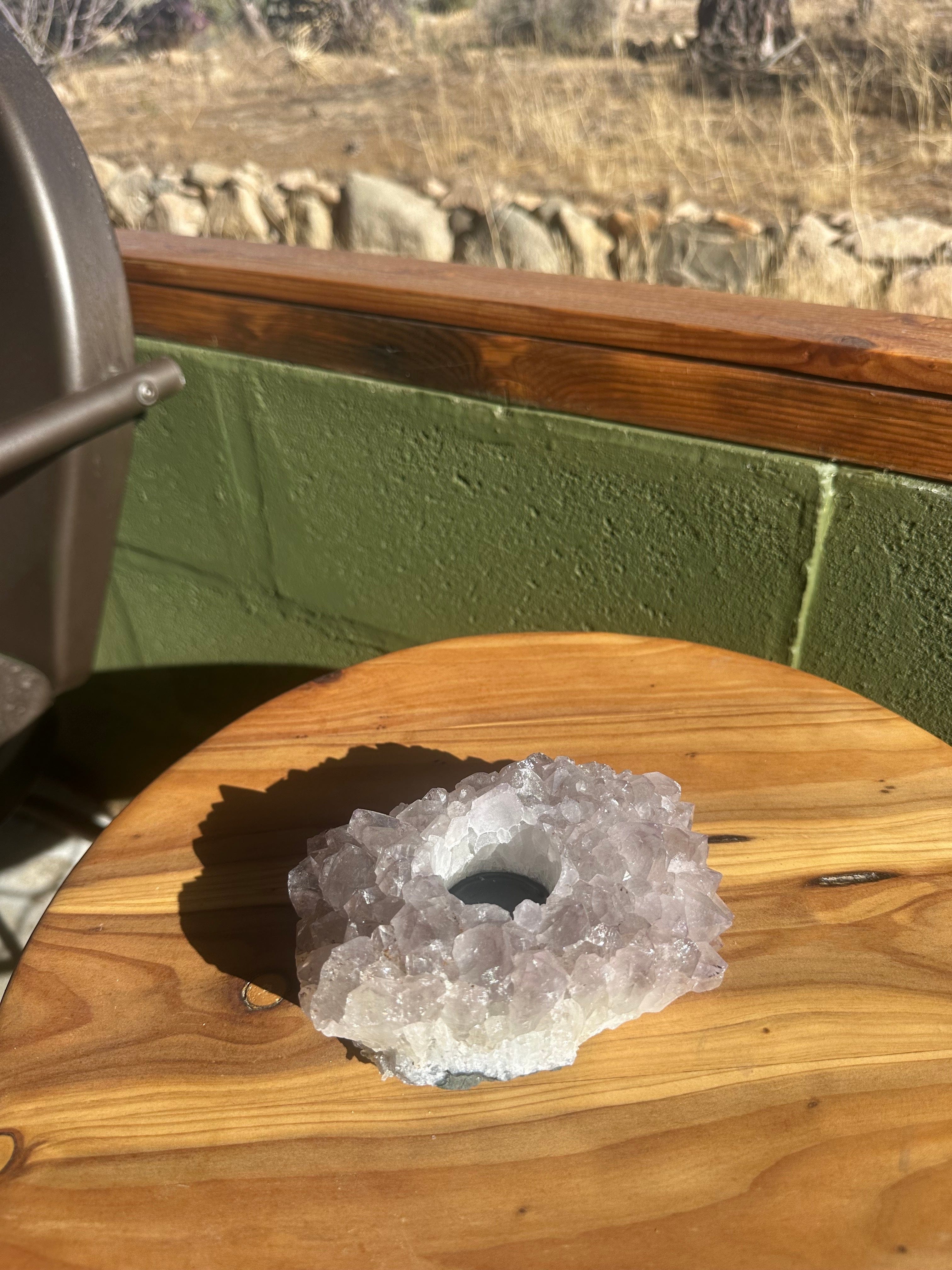 Tierra Magia Amethyst Candle Holder available in Joshua Tree at JT Trading Post