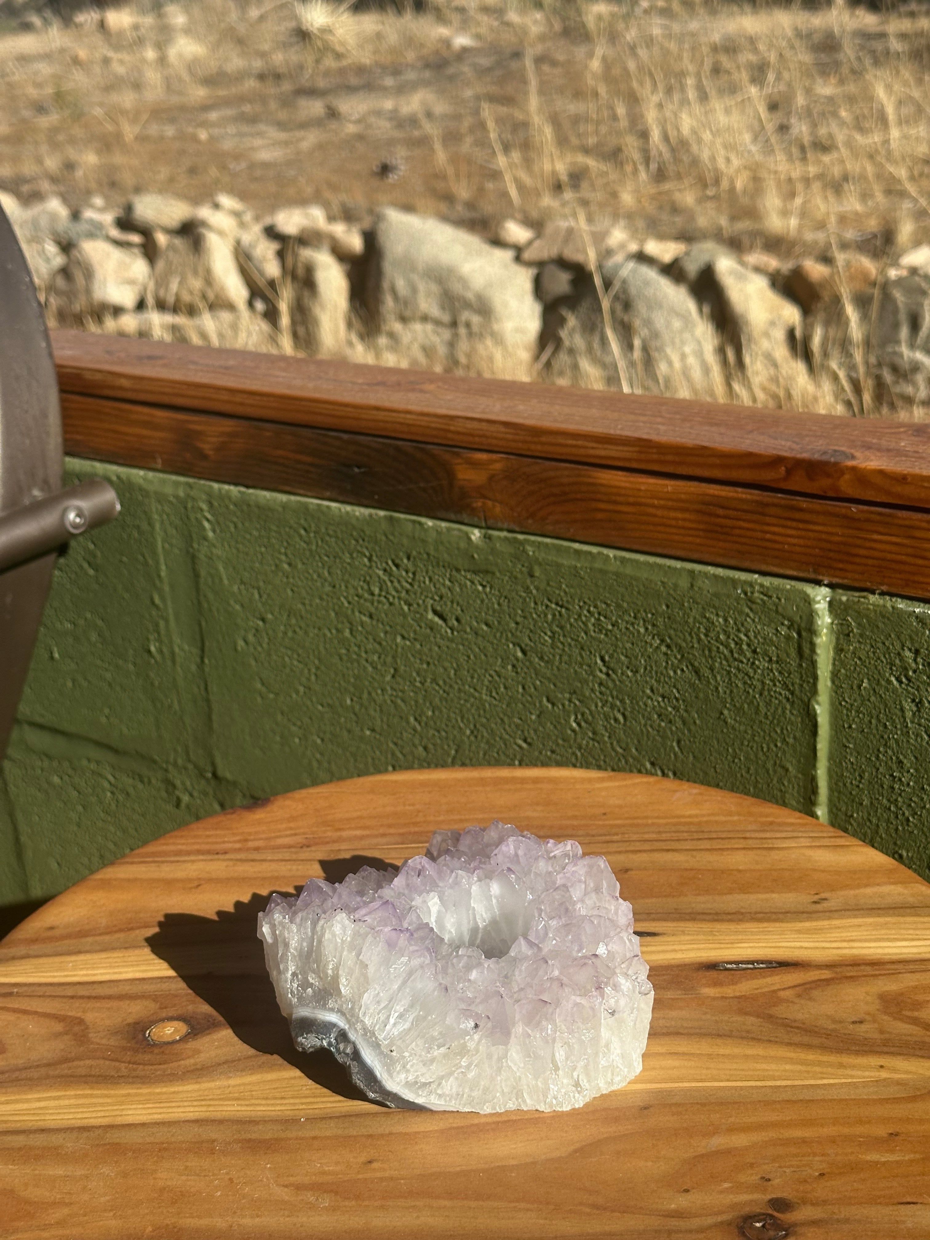 Tierra Magia Amethyst Candle Holder available in Joshua Tree at JT Trading Post