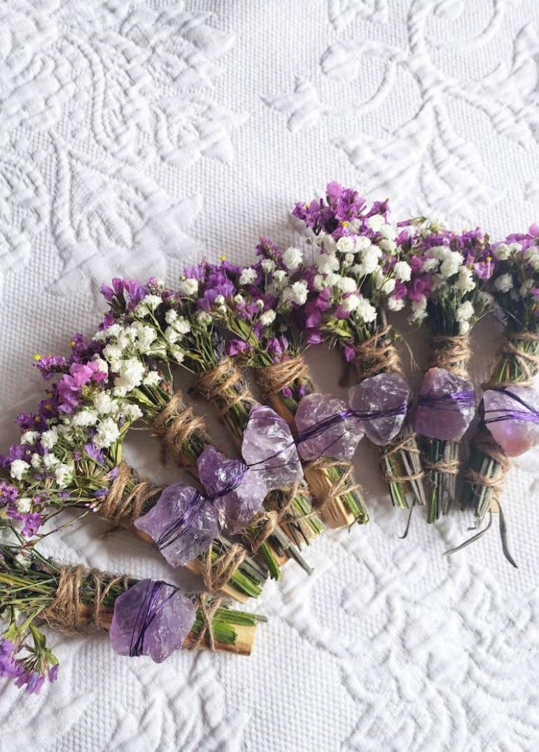 Tierra Magia Amethyst, Lavender and Palo Santo Smudge Stick