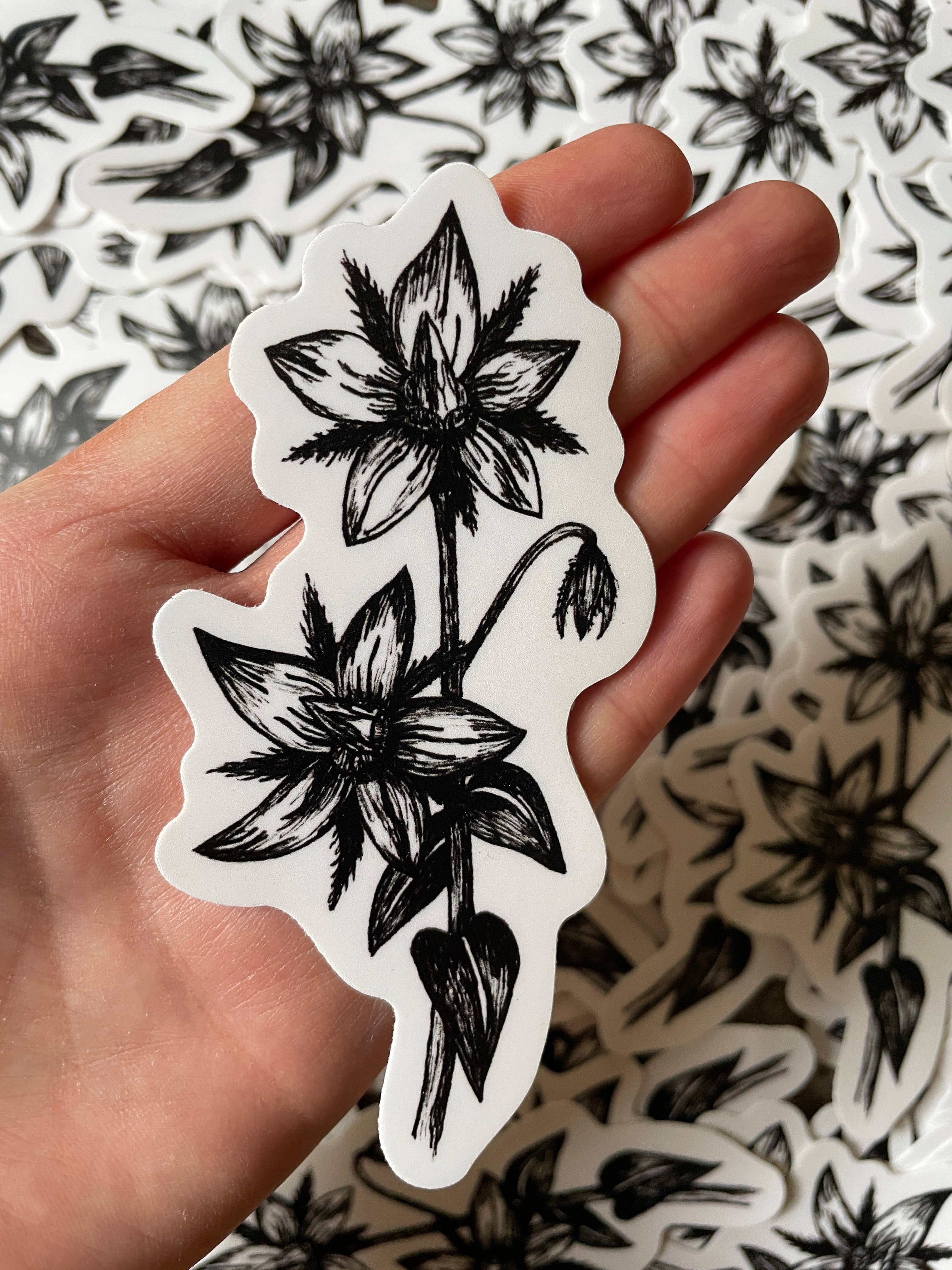 Tierra Magia Borage Flower Vinyl Sticker available in Joshua Tree at JT Trading Post