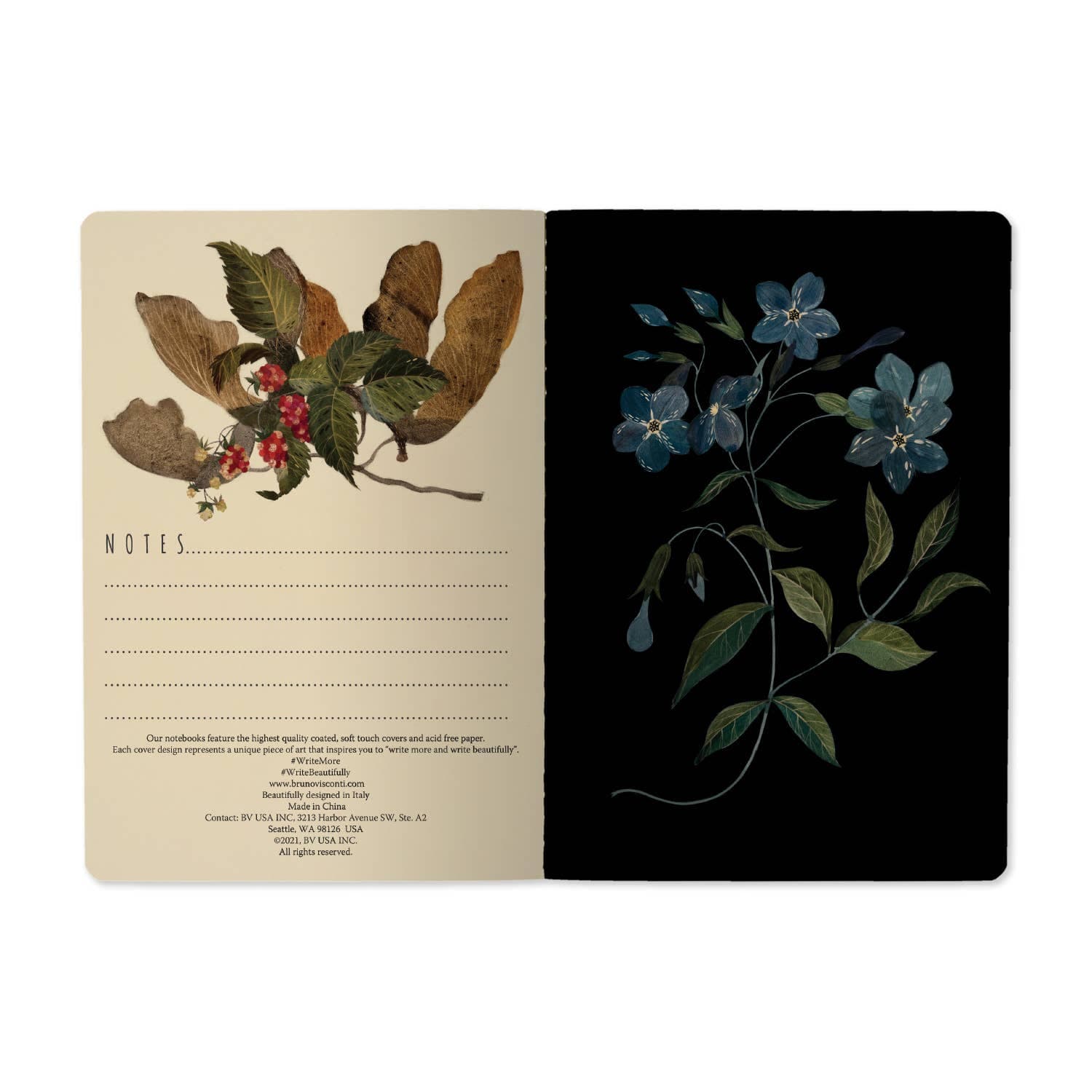 Tierra Magia Forest Flowers Notebook