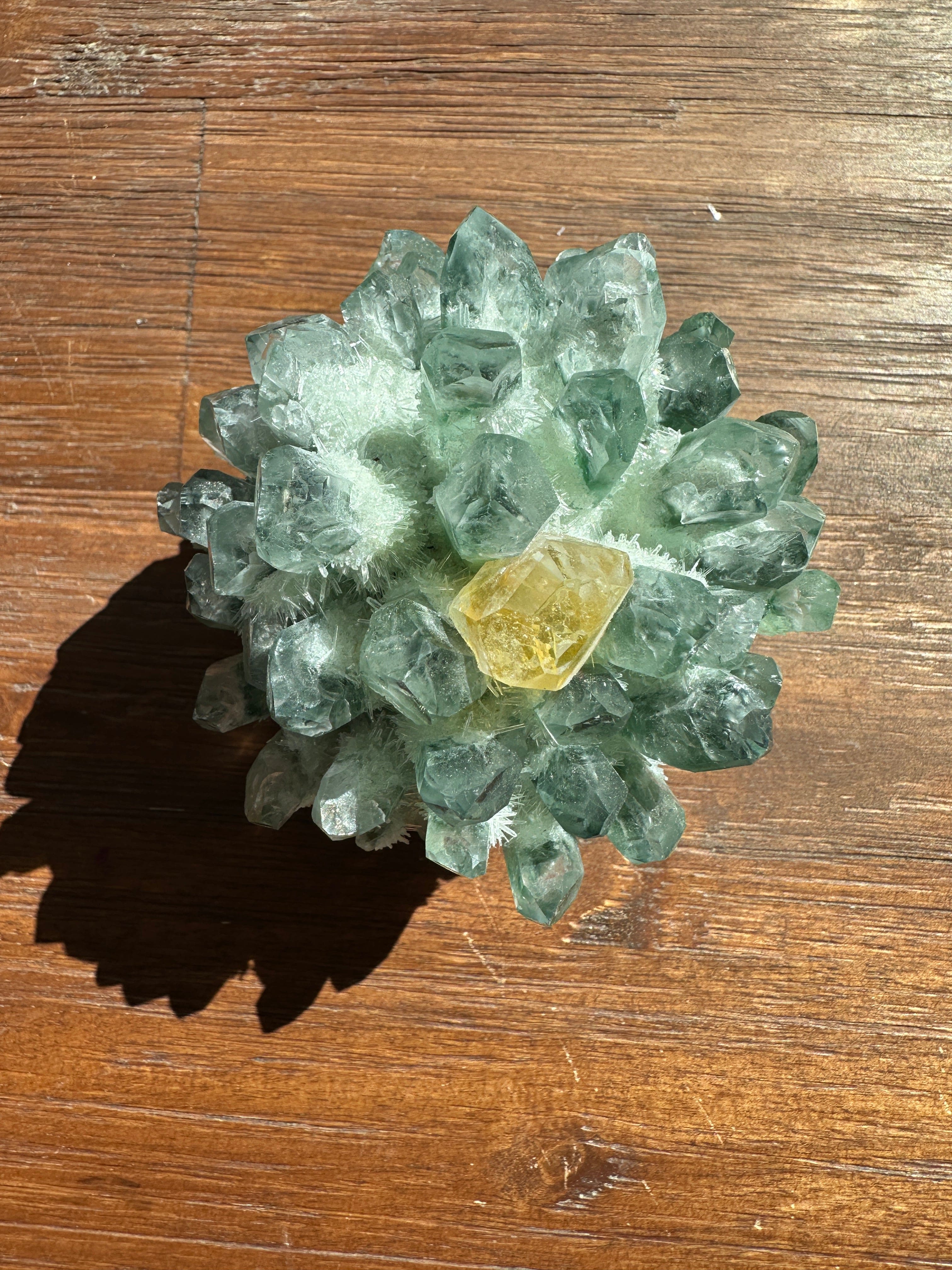 Tierra Magia Green Phantom Quartz Cluster