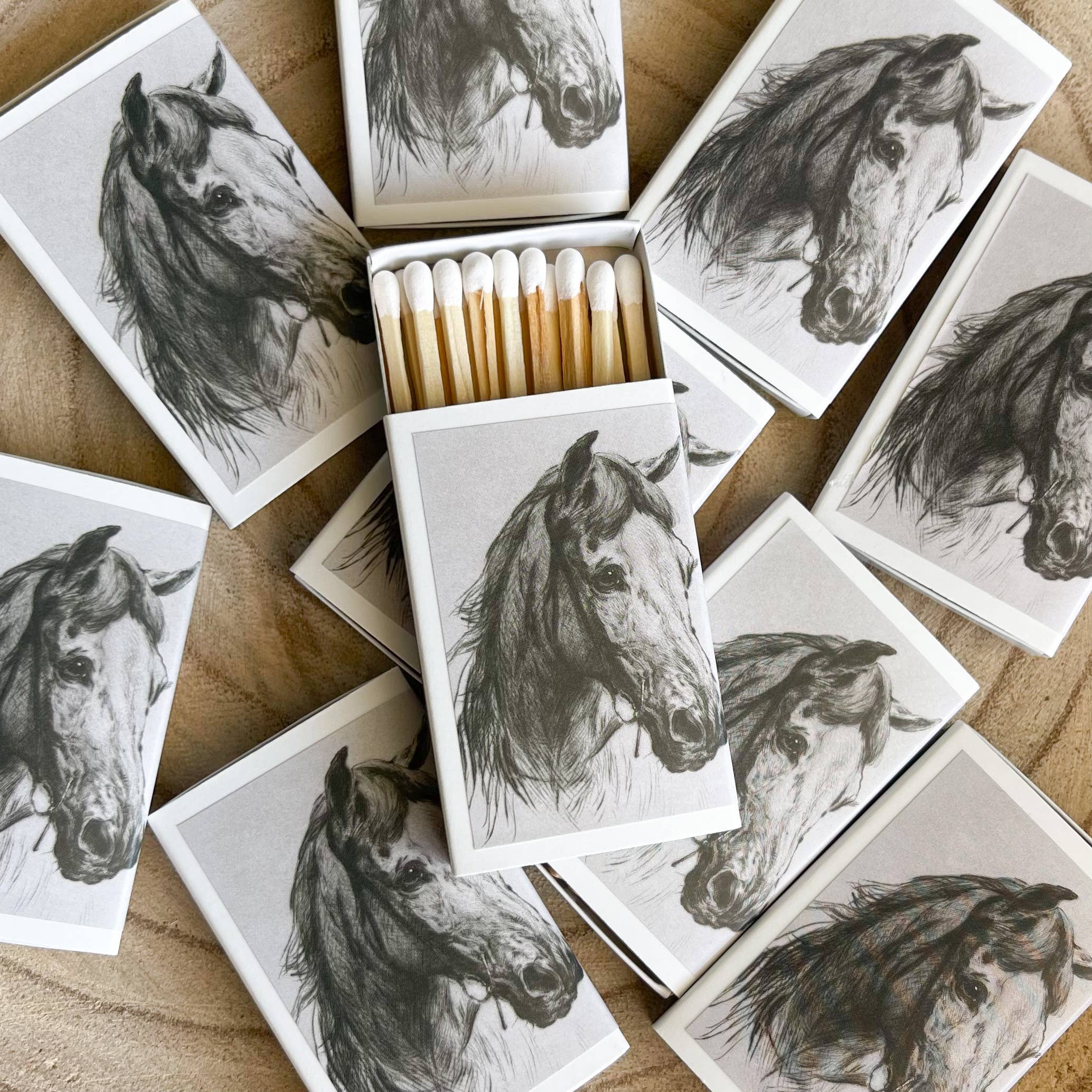 Tierra Magia Horse Portrait Match Set // Vintage Landscape