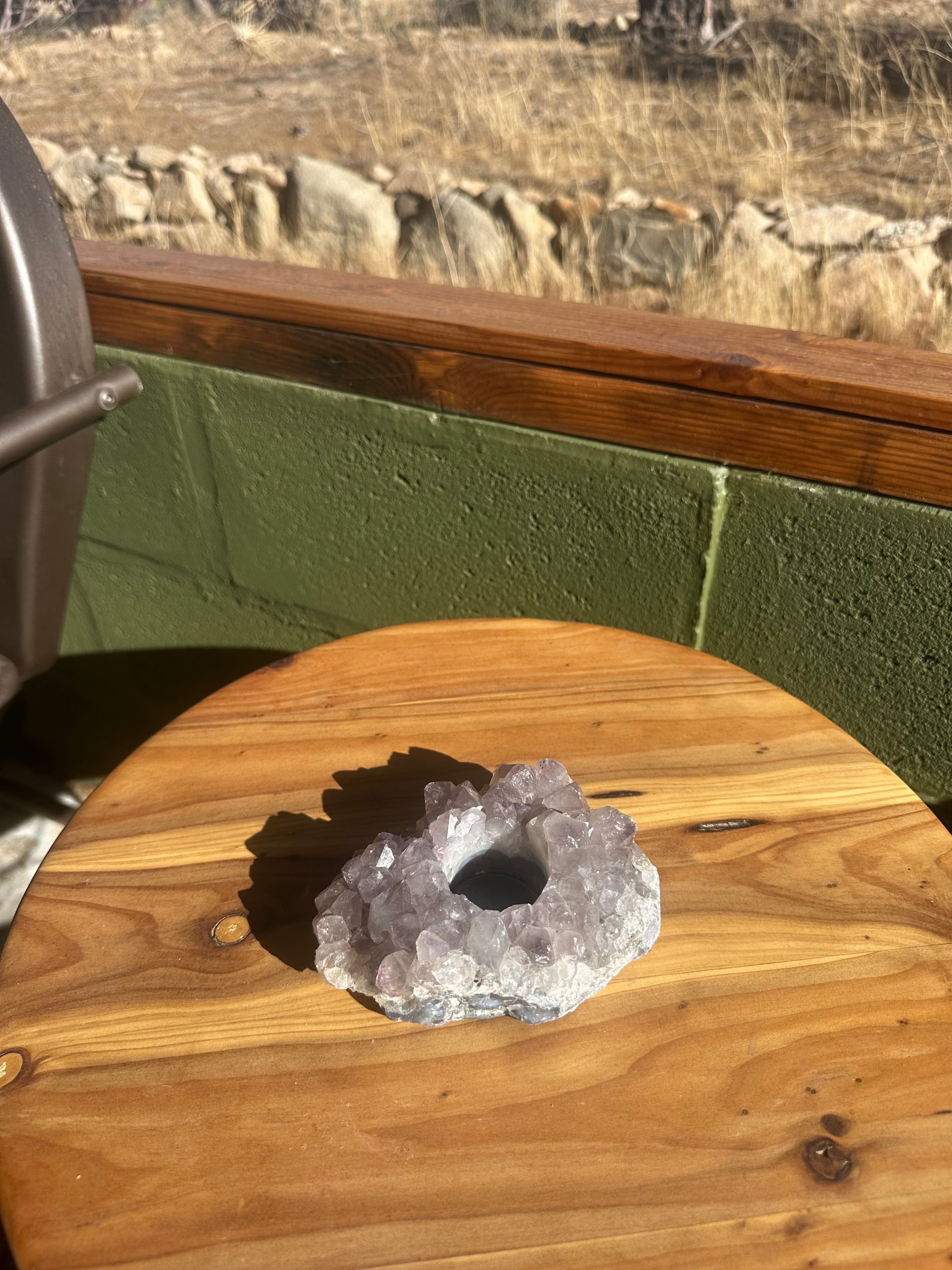 Tierra Magia Amethyst Candle Holder available in Joshua Tree at JT Trading Post