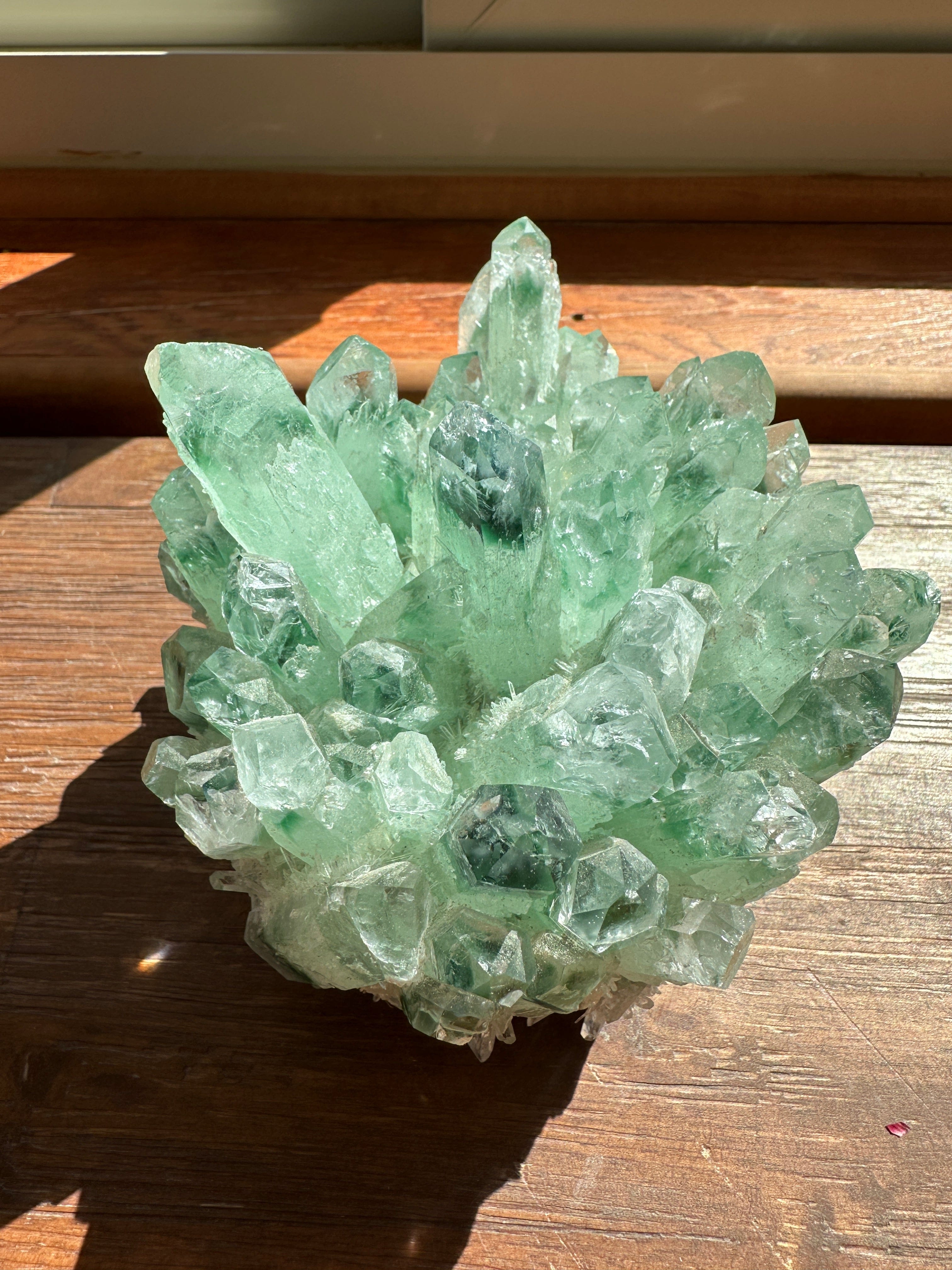 Tierra Magia Green Phantom Quartz Cluster
