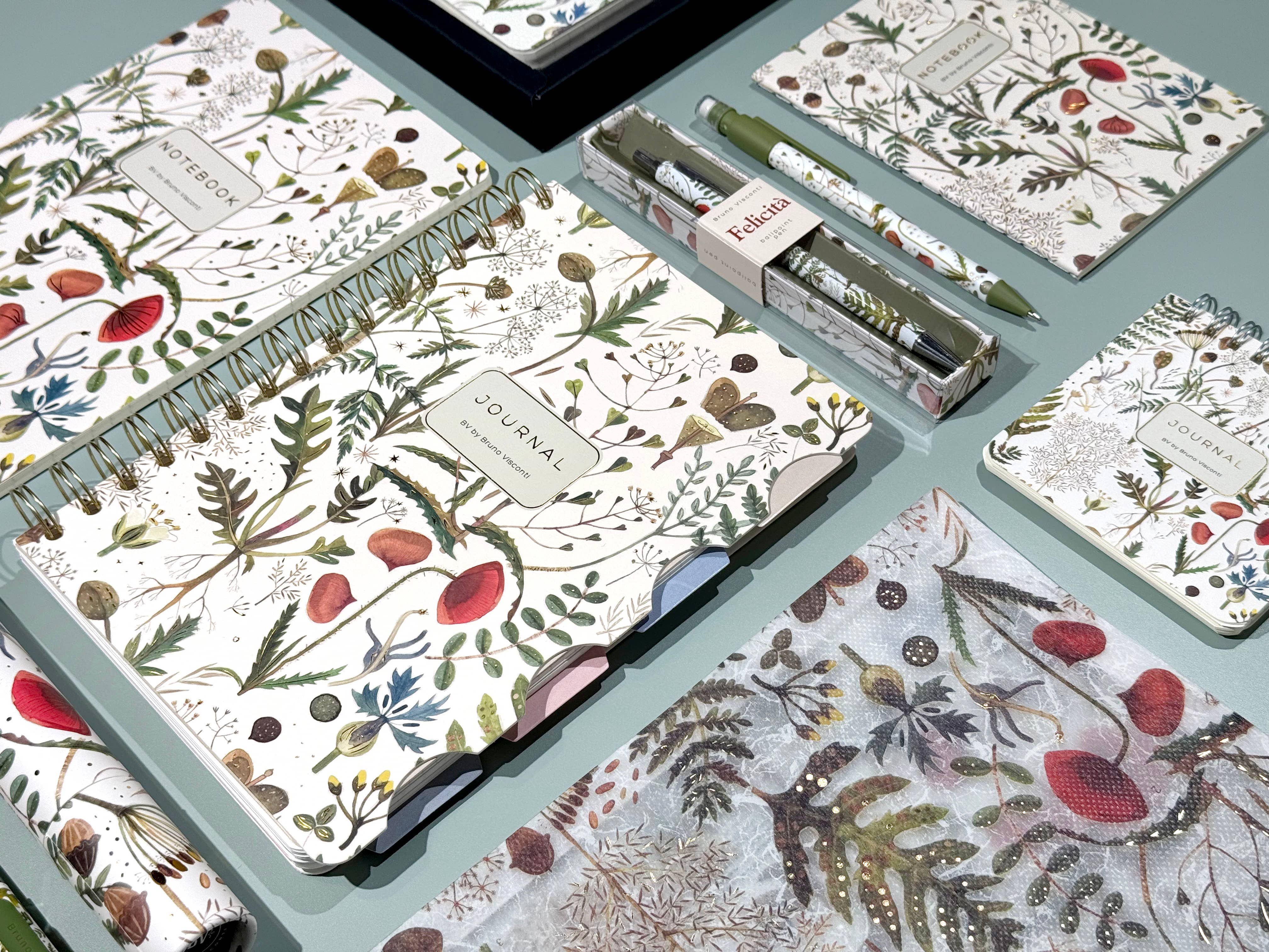 Tierra Magia Small Notebook  Greens and Flowers  available in Joshua Tree at JT Trading Post