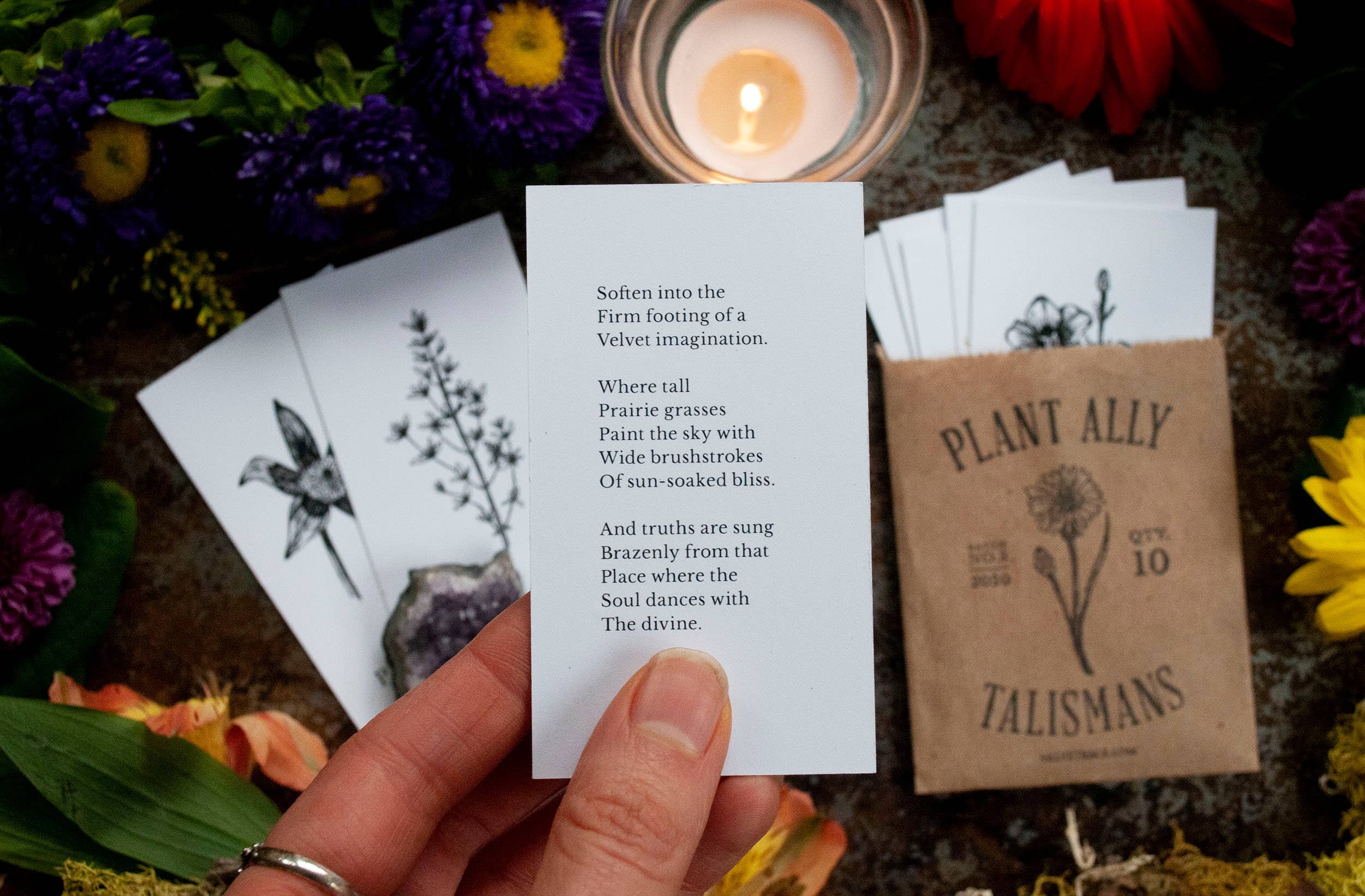 Tierra Magia Vol 3 Plant Ally Talisman Cards Mini Poetry Oracle Deck