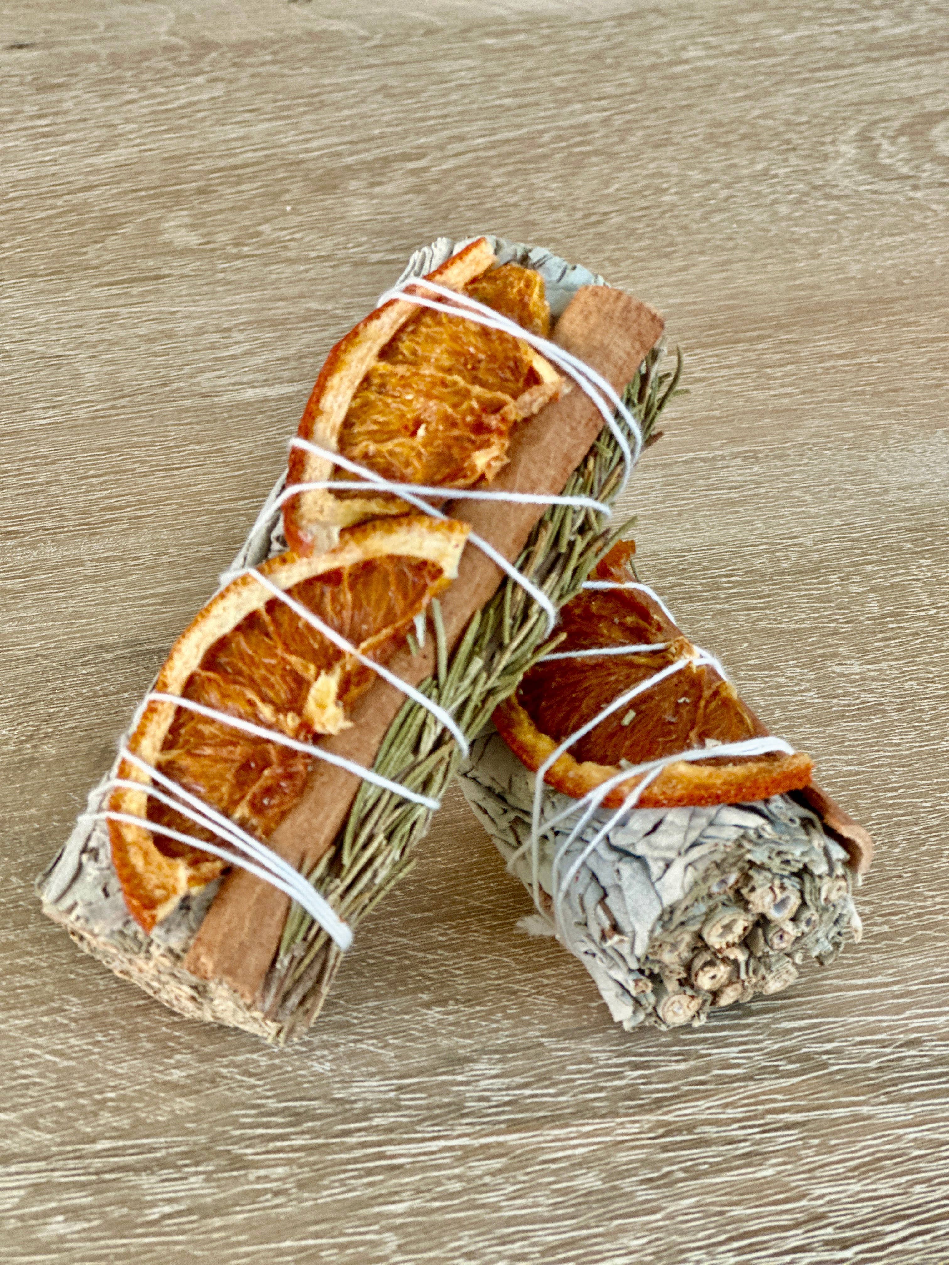 Tierra Magia White Sage Sticks w/ Orange Slices, Cinnamon & Rosemary