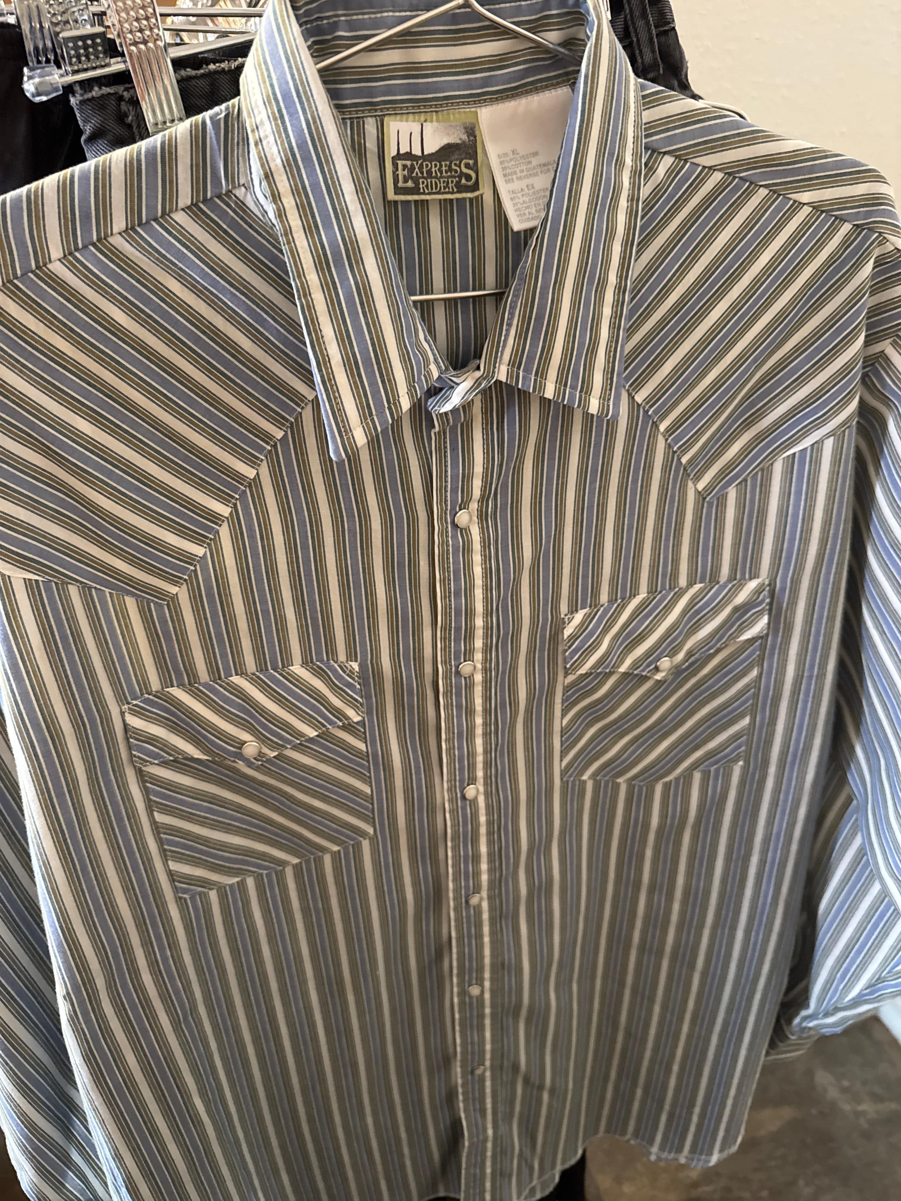 Venus Of The Desert VTG Express Rider Stripe Western LS