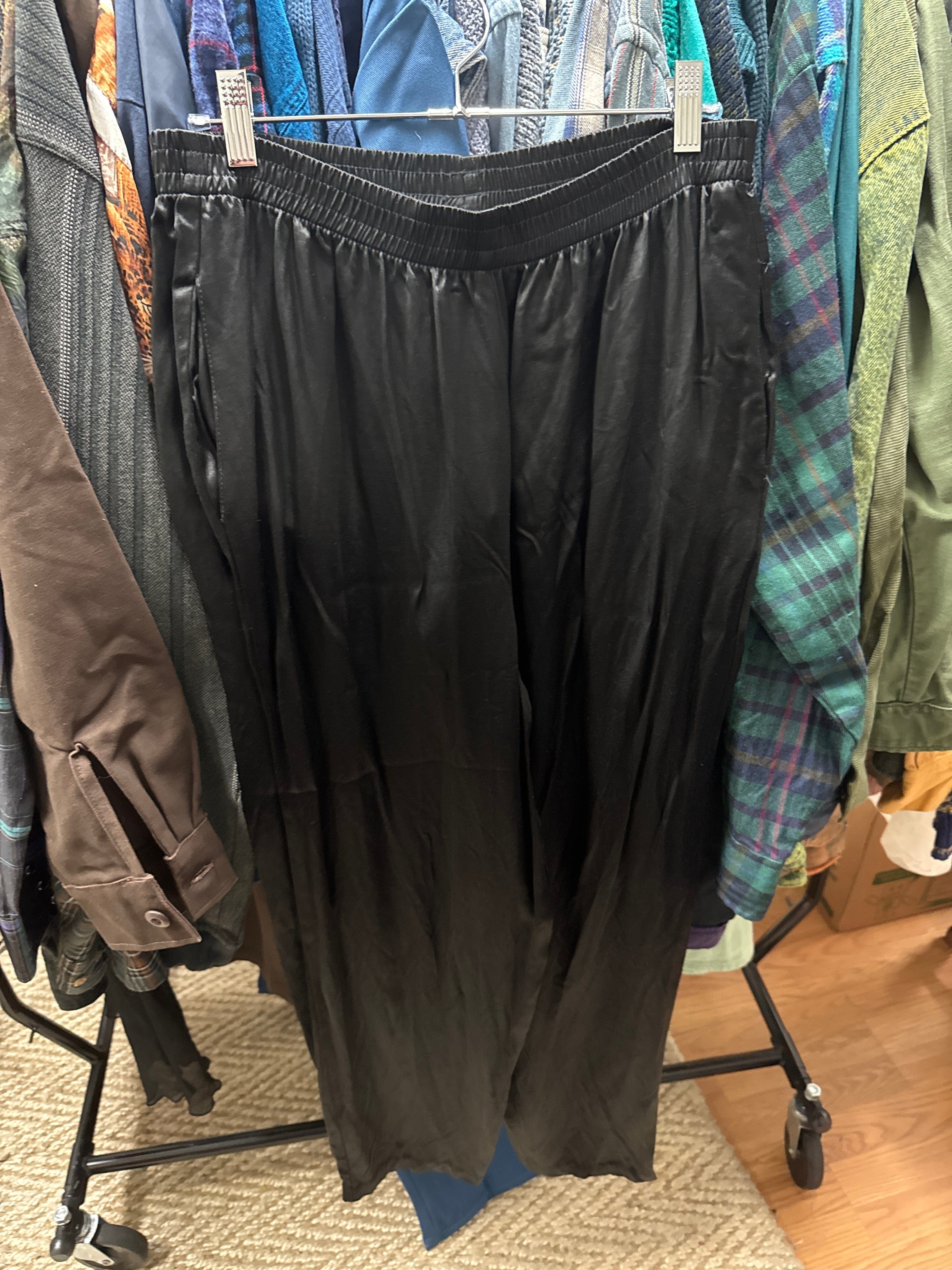 Venus Of The Desert VTG Maren Blk Satin Pants