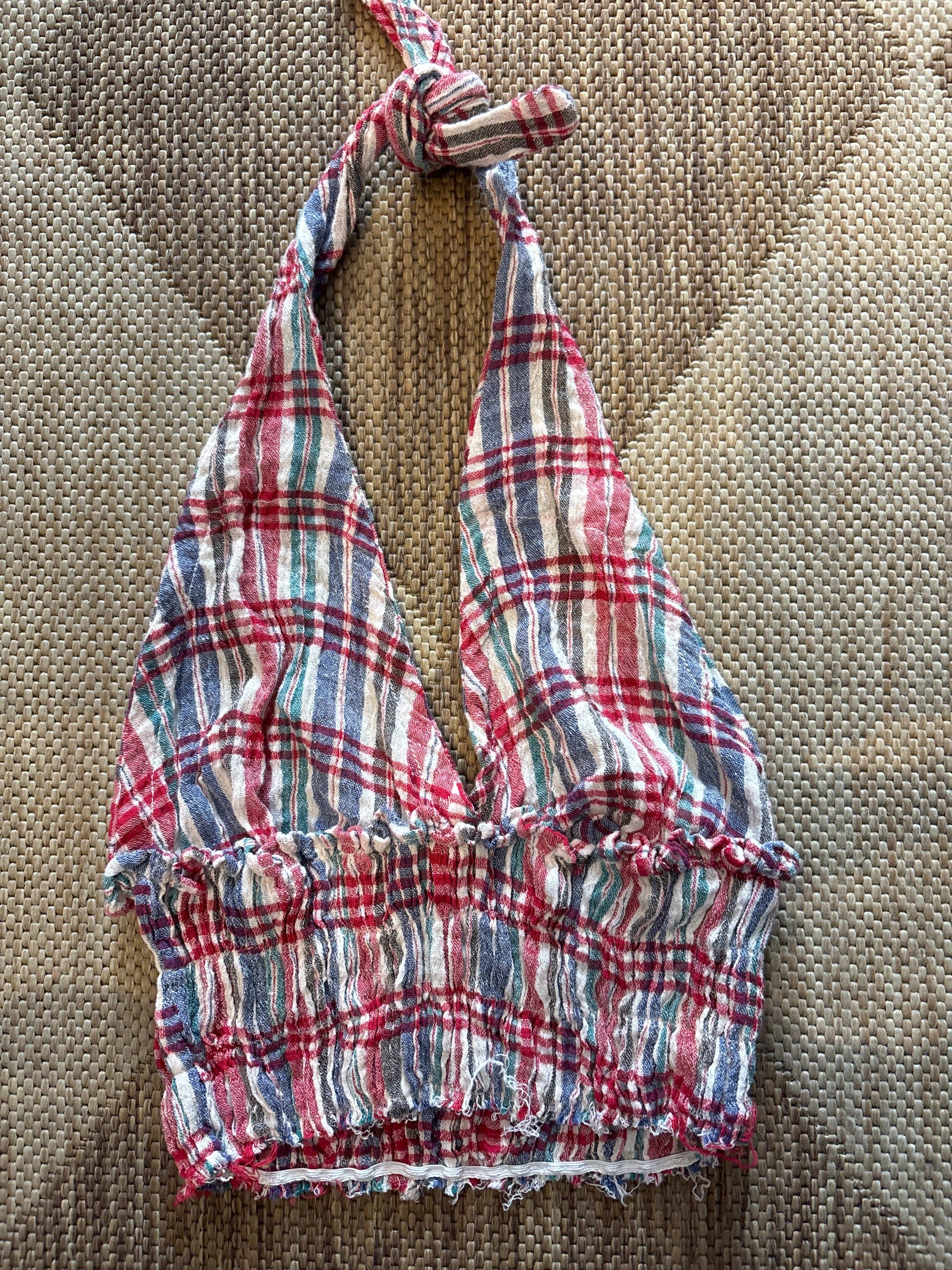 Venus Of The Desert Vtg mini gauze halter top
