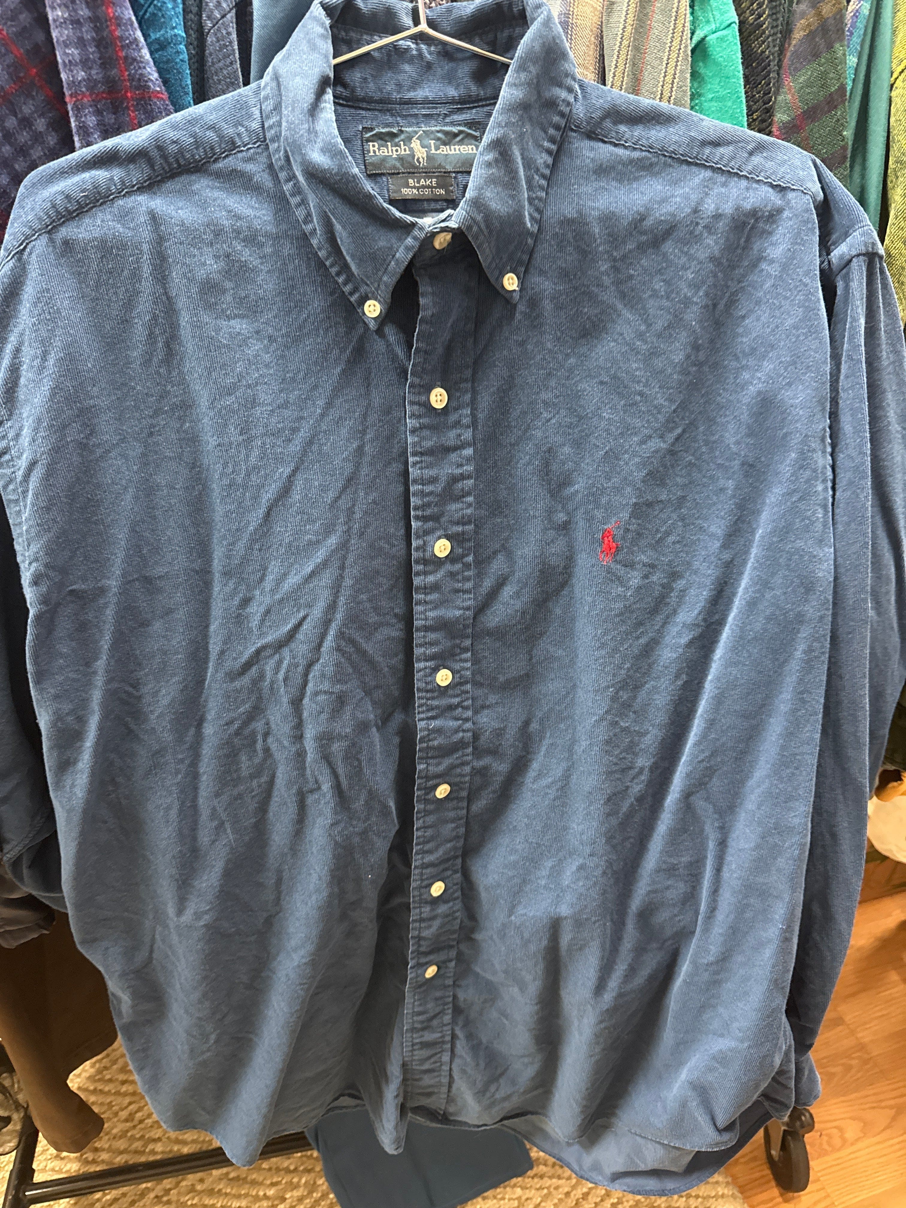 Venus Of The Desert VTG Ralph Lauren Navy Cord LS