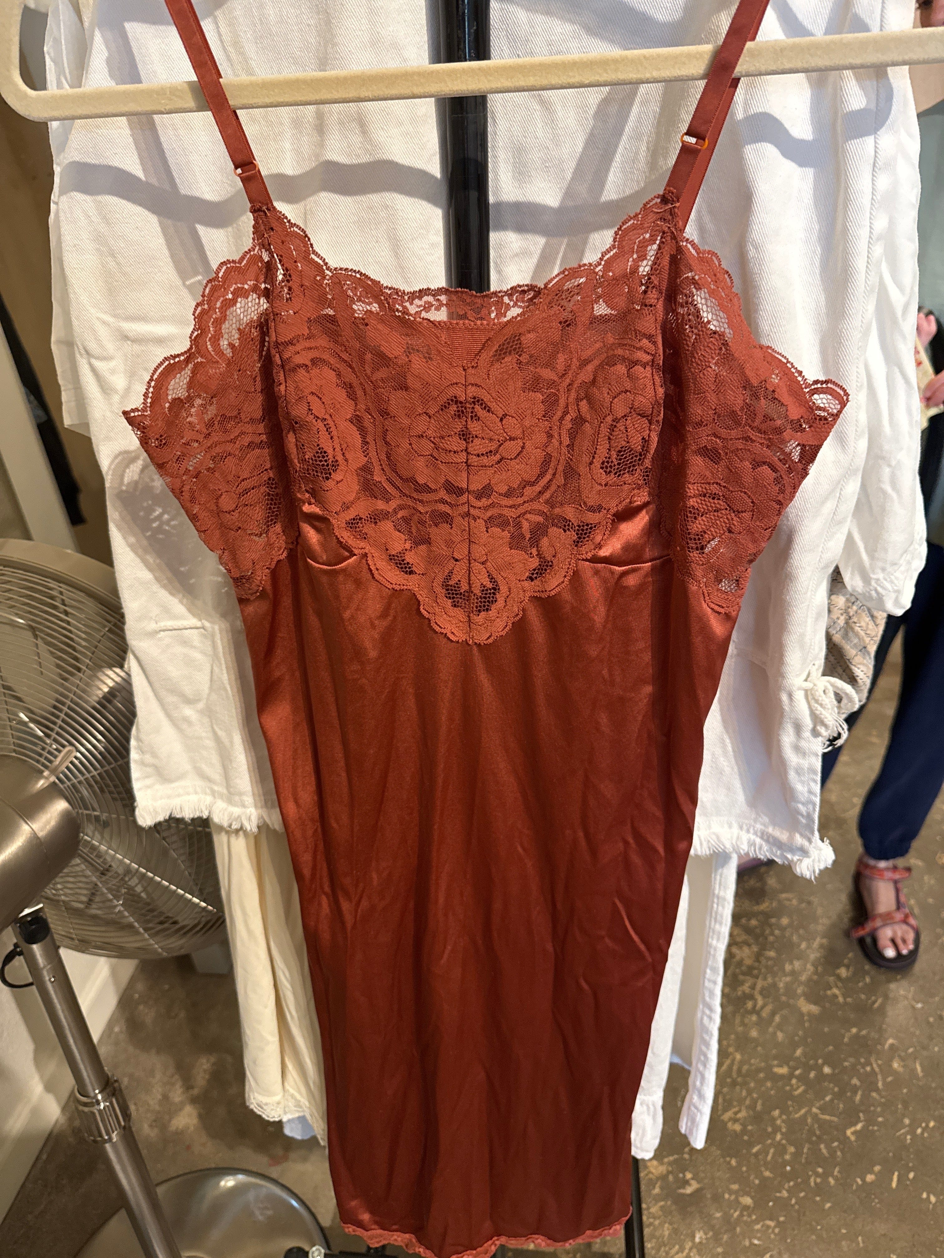 Venus Of The Desert VTG Rust Slip Dress