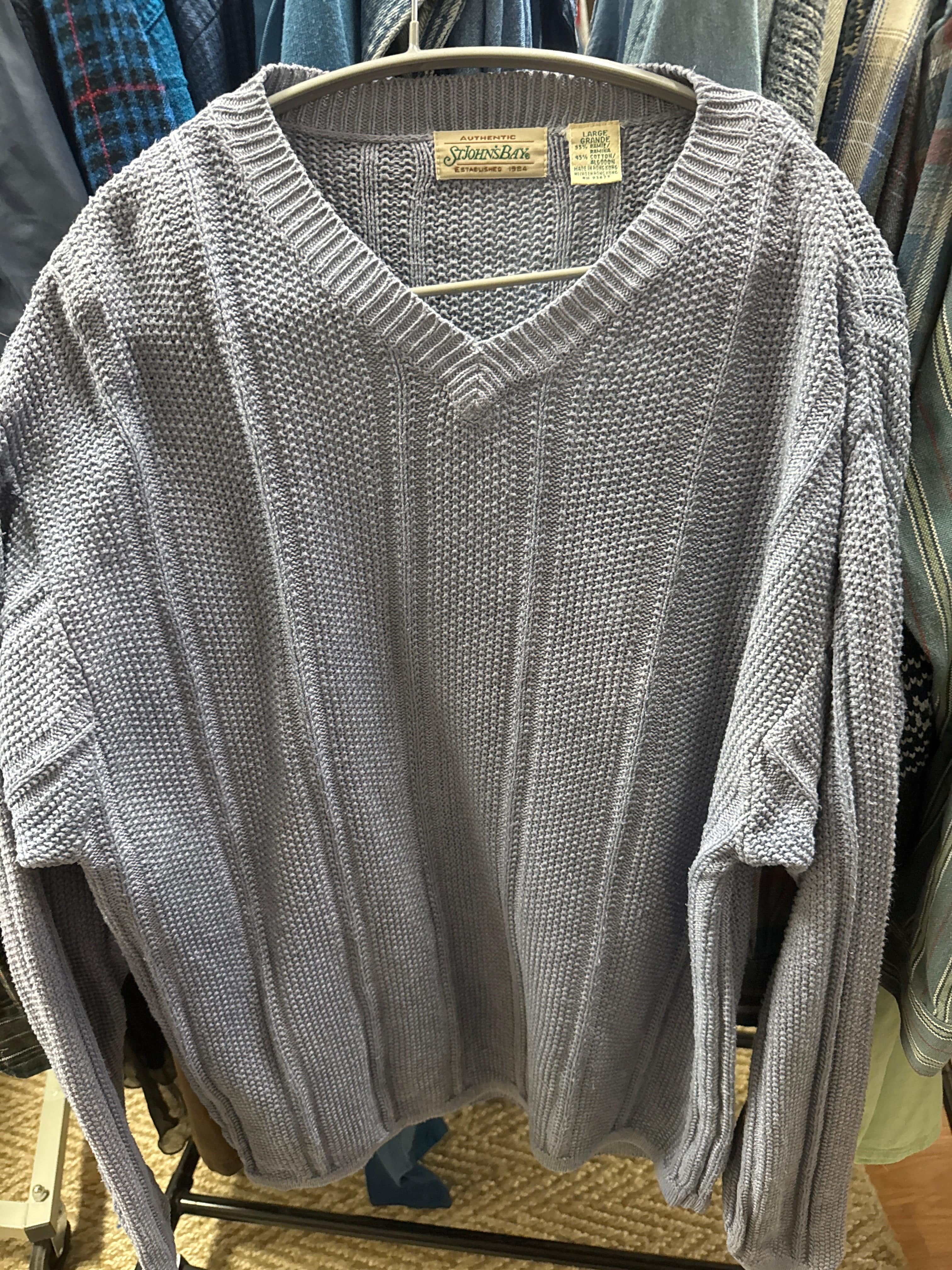Venus Of The Desert VTG St Johns Bay Periwinkle Sweater