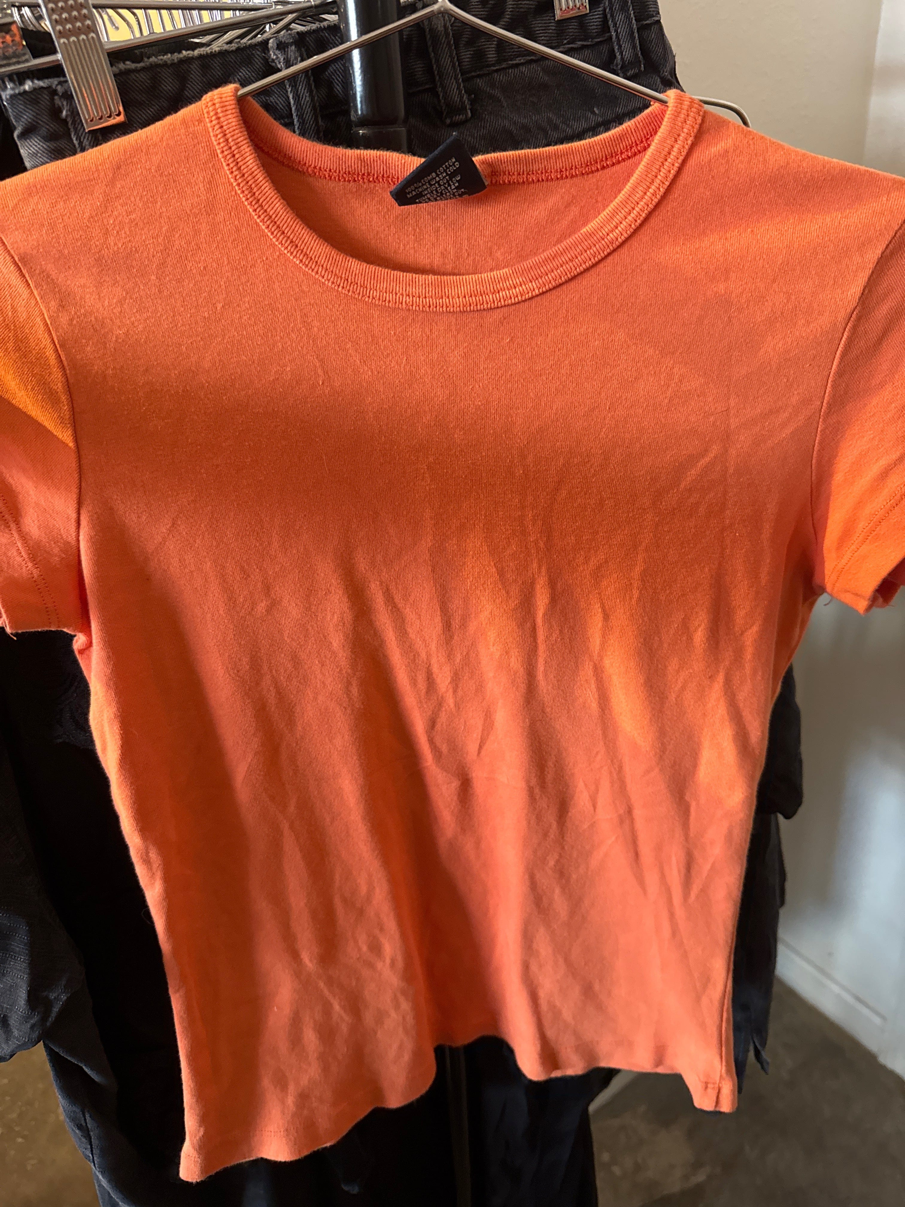 Venus Of The Desert VTG USA OD Coral Baby Tee
