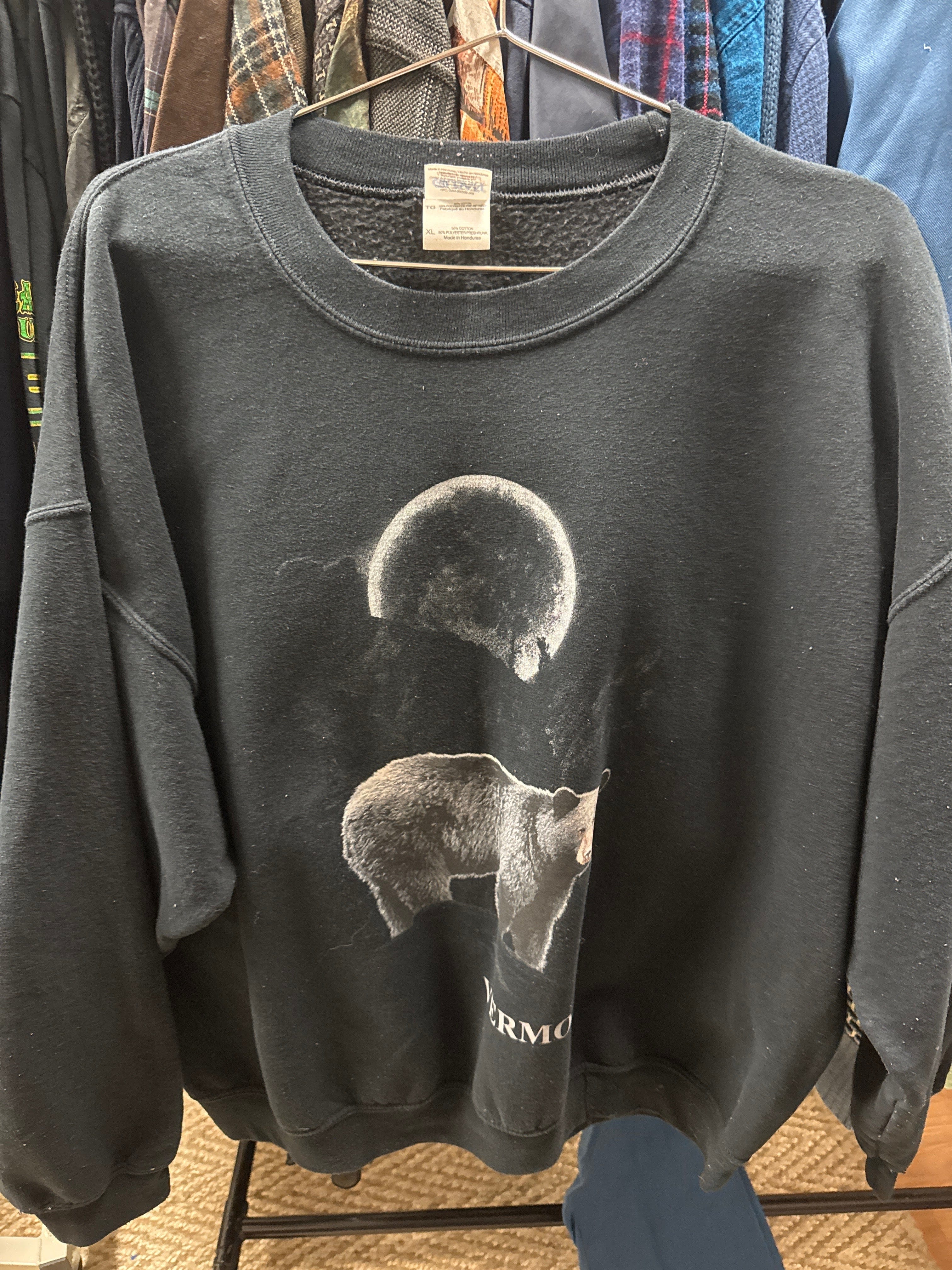 Venus Of The Desert VTG Vermont Bear Blk Sweatshirt
