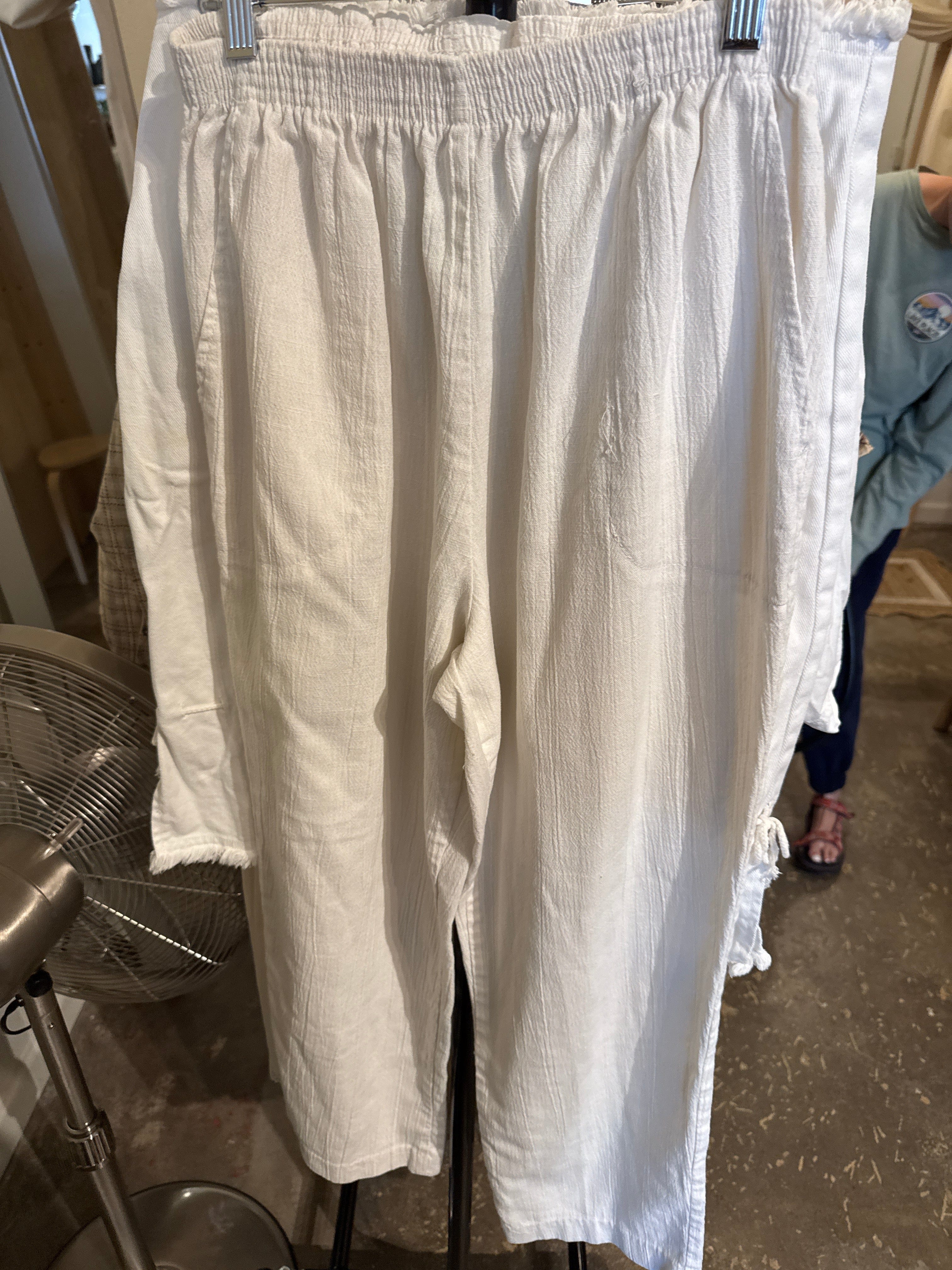Venus Of The Desert VTG White Cotton Breezy Pants