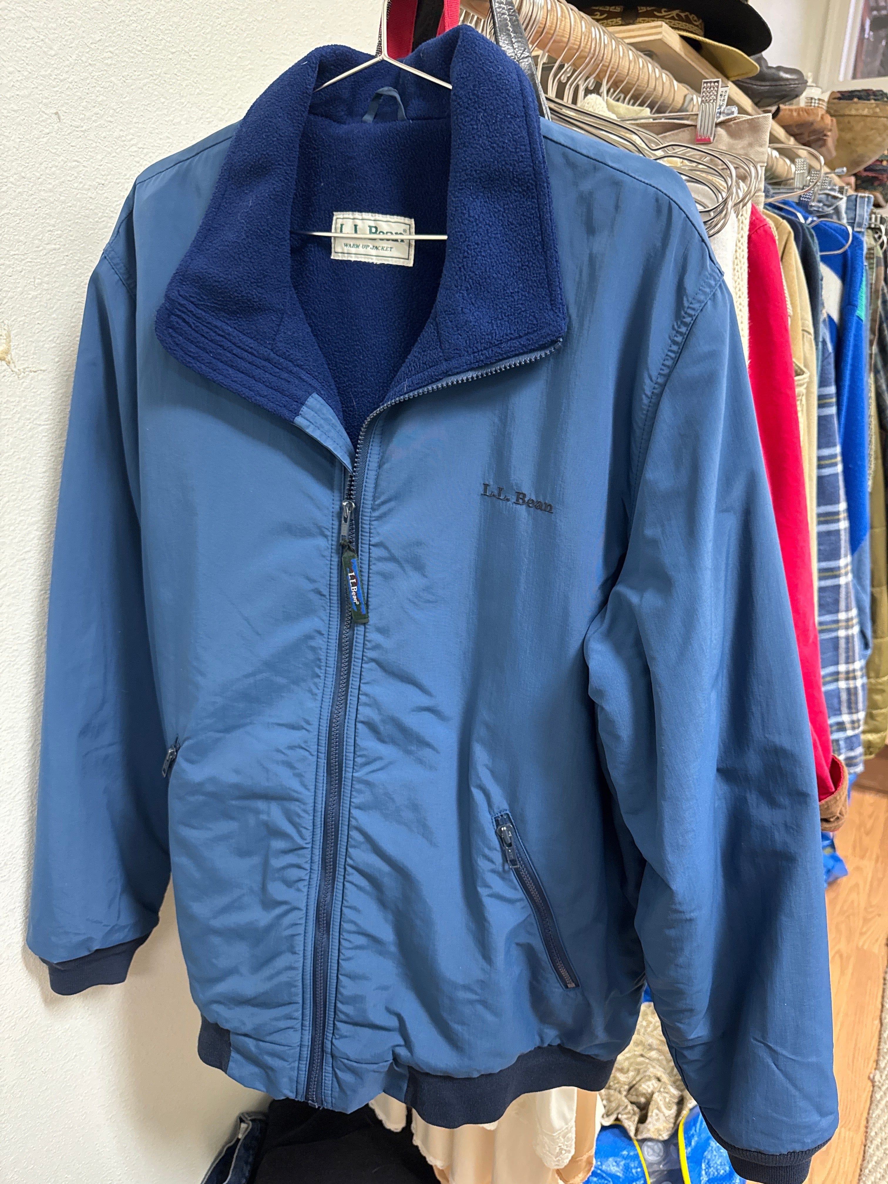 Venus Of The Desert 80s LL Bean Navy Warm Up Jacket available in Joshua Tree at JT Trading Post